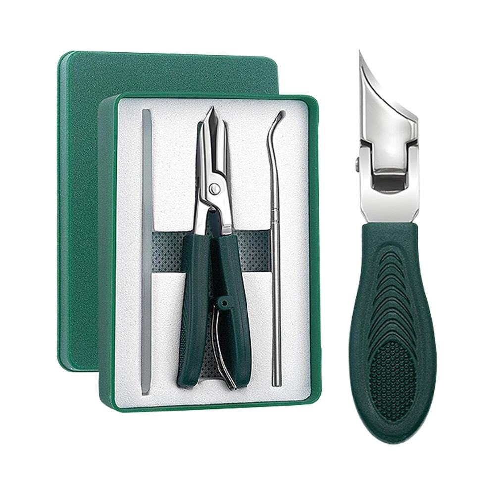 Eagle Beak Beveled Nail Clippers 3-Piece Set Wide Jaw Pedicure Manicure Set ~NEW